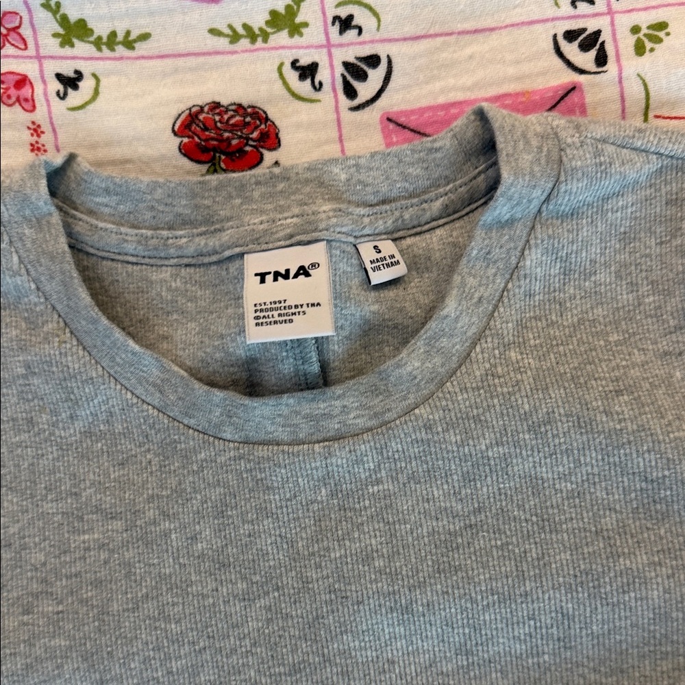 TNA Heather gray Longsleeve mini dress NWT - Picture 2 of 6